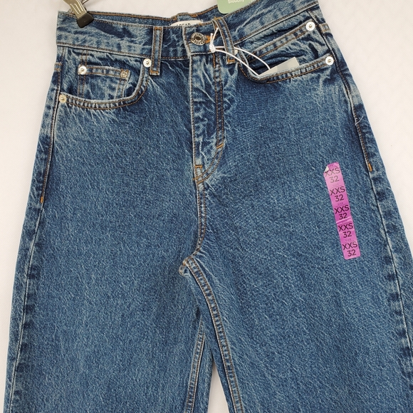 Pull&Bear High-Rise Wide Leg Slouchy Jeans Sz 0 - Picture 5 of 14